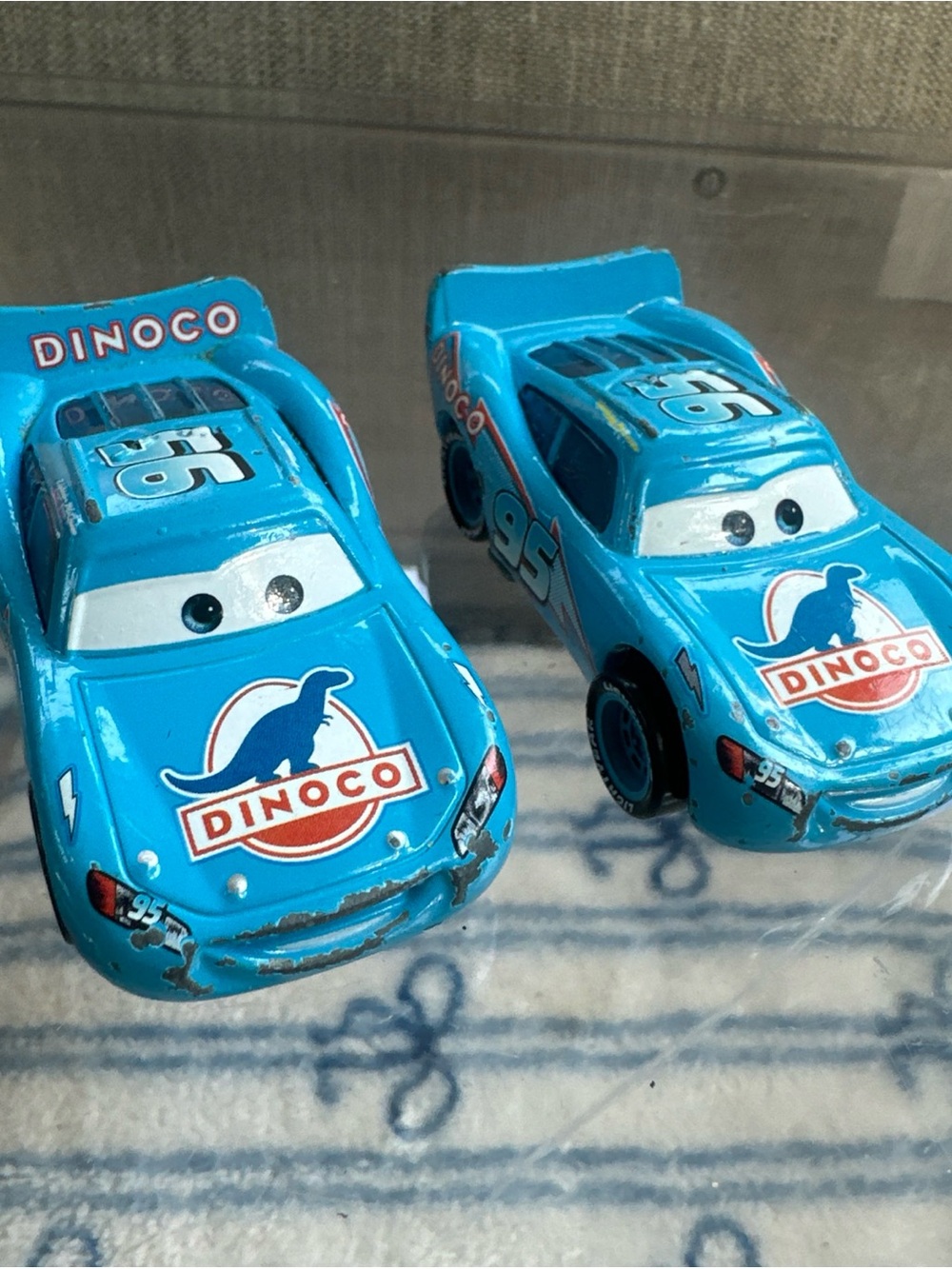 Disney Pixar Cars Dinoco Lightning McQueen -2 some paint chipped